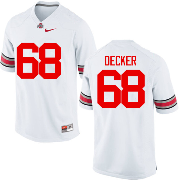 Ohio State Buckeyes #68 Taylor Decker College Football Jerseys Game-White